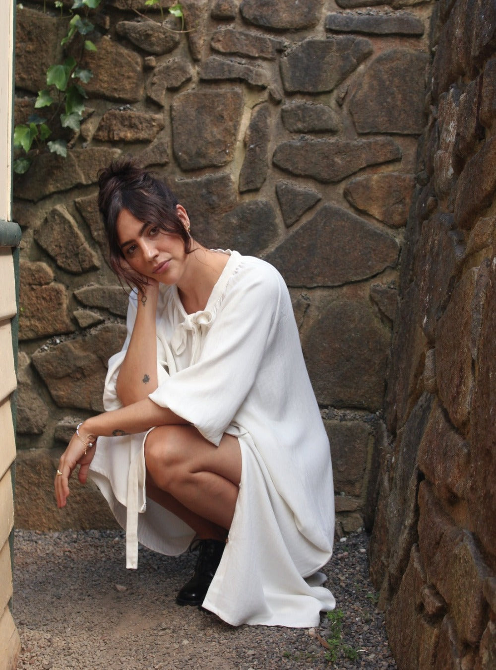 Made to Order: Smock Dress - White