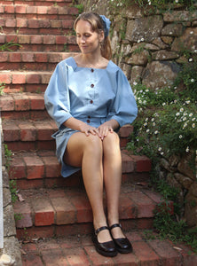 Made to Order: Sweet Puff Blouse - Baby Blue