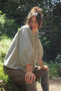 Made to Order: Smock top - Chocolate Stripe