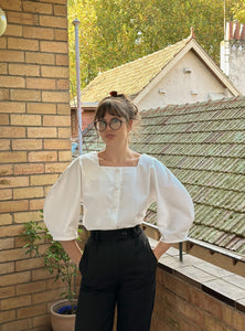Made to Order: Sweet Puff Blouse - White