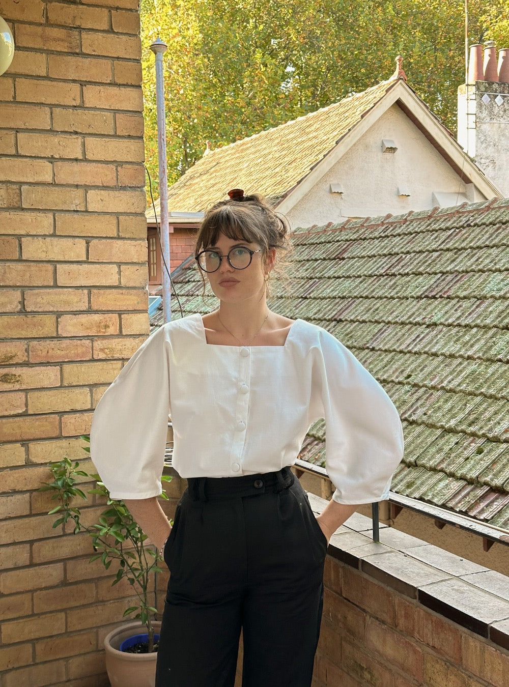 Made to Order: Sweet Puff Blouse - White