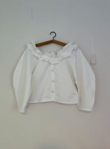 Made to Order: Sweet Ruffle Blouse - White