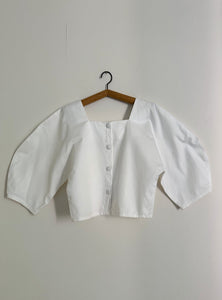 Made to Order: Sweet Puff Blouse - White