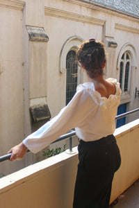 Made to Order: Sweet Ruffle Blouse - White