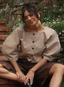 Made to Order: Sweet Puff Blouse - Sand