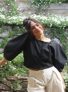 Made to Order: Sweet Puff Blouse - Black