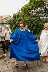 Made to Order: The Frilly Smock - Cobalt