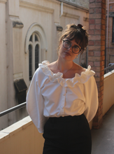 Load image into Gallery viewer, Made to Order: Sweet Ruffle Blouse - White
