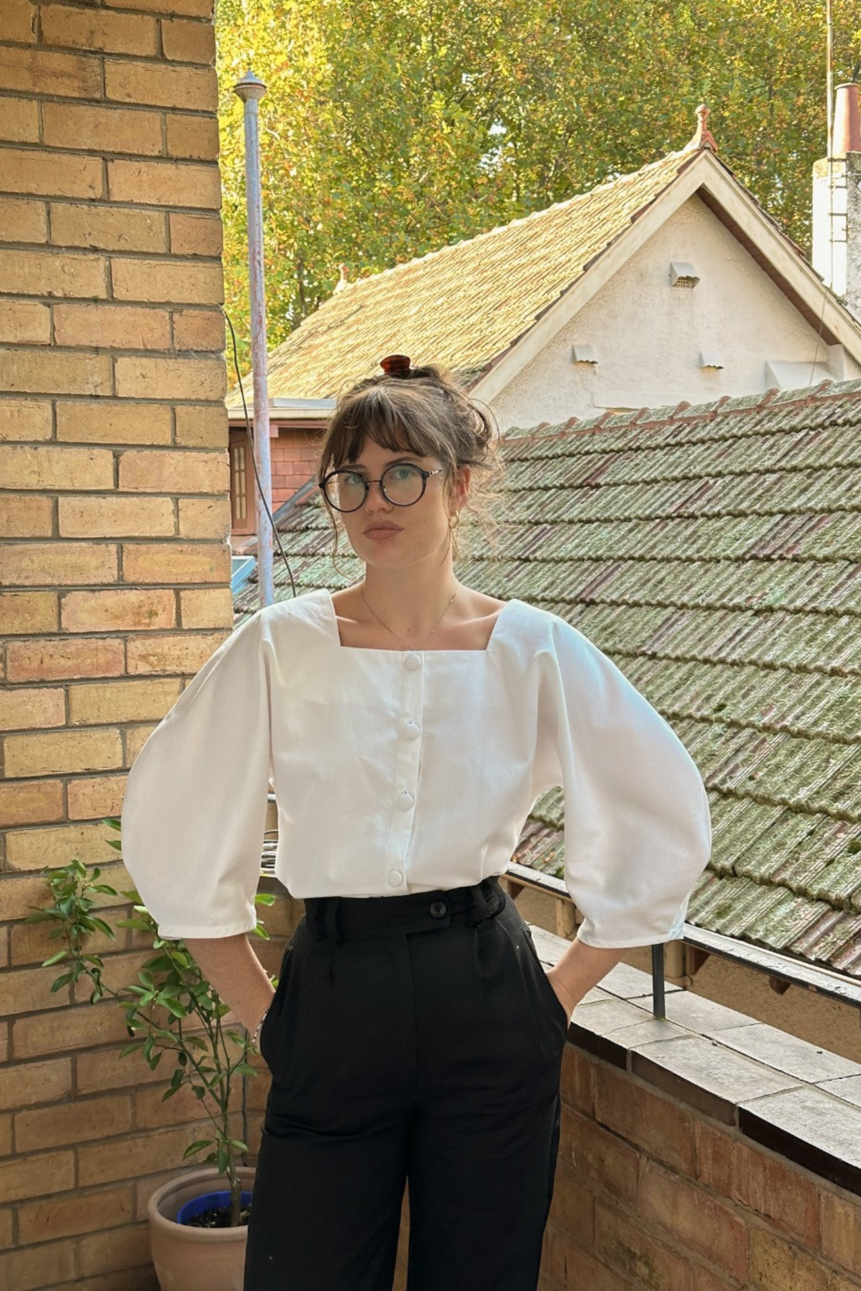 Sweet Puff Blouse - White